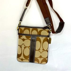 Coach Crossbody Brown “C” Logo. Pre Owned.